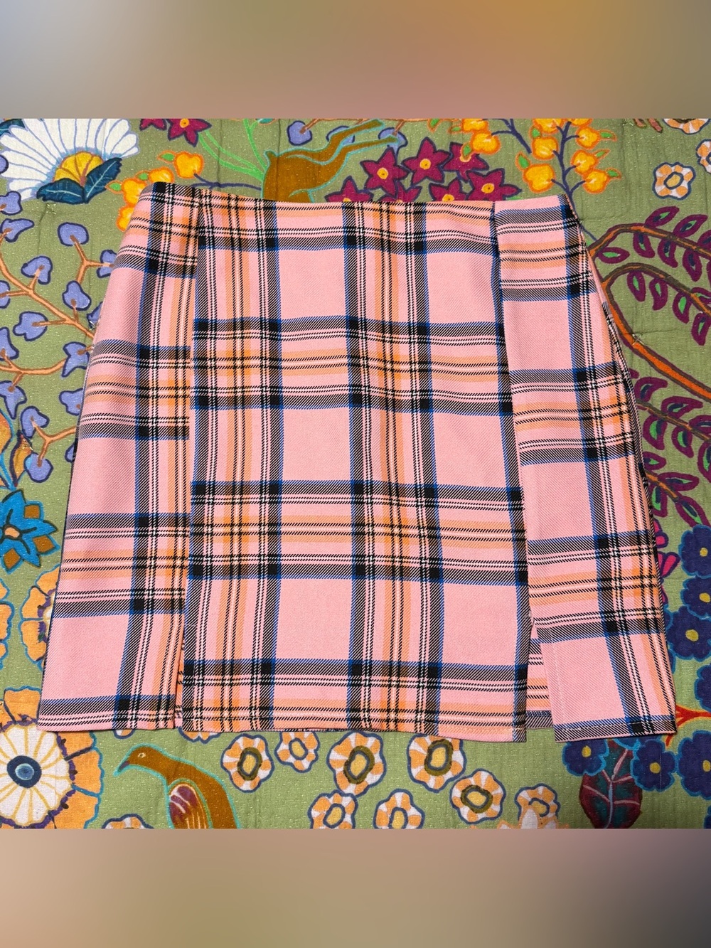 Nasty Gal Plaid Pink Mini Skirt
